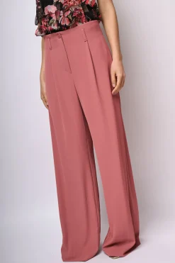 Pantaloni palazzo con passanti per cintura