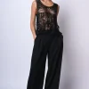 Pantaloni palazzo con pieghe