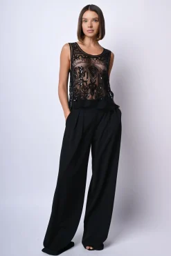 Pantaloni palazzo con pieghe