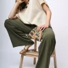 Pantaloni palazzo con pieghe