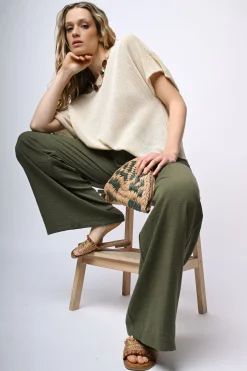 Pantaloni palazzo con pieghe