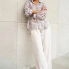 Pantaloni palazzo con pieghe