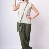 Pantaloni palazzo con pieghe