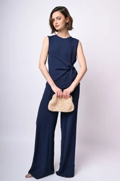 Pantaloni palazzo con pieghe
