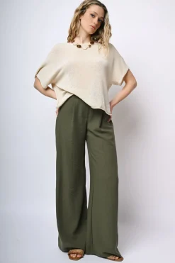Pantaloni palazzo con pieghe