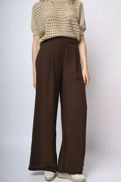 Pantaloni palazzo con pieghe