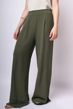 Pantaloni palazzo con pieghe