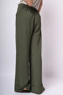 Pantaloni palazzo con pieghe