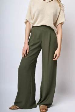 Pantaloni palazzo con pieghe
