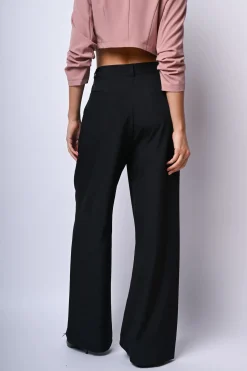Pantaloni palazzo con pinces