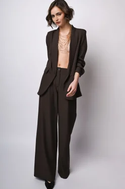 Pantaloni palazzo con tasche sul retro