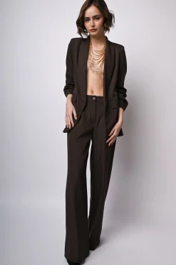 Pantaloni palazzo con tasche sul retro