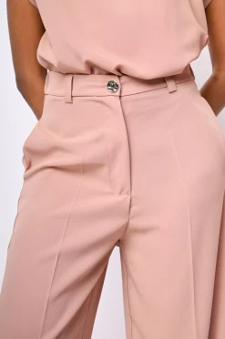 Pantaloni palazzo con vita elasticizzata