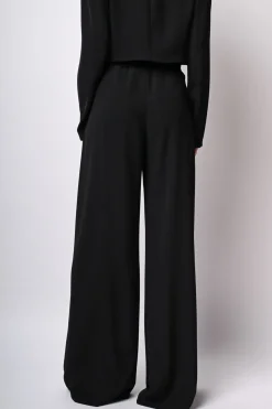 Pantaloni palazzo con vita elasticizzata