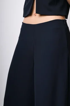 Pantaloni palazzo con zip
