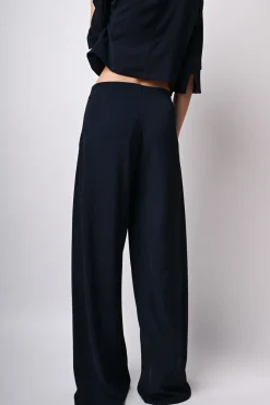 Pantaloni palazzo con zip