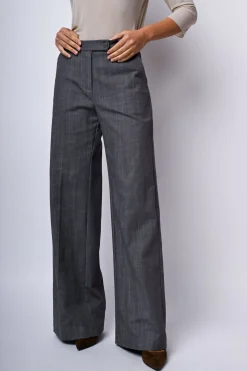 Pantaloni palazzo misto cotone