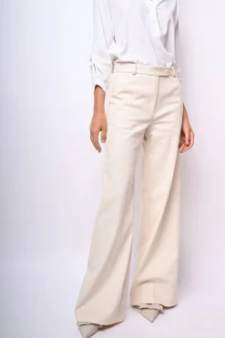 Pantaloni palazzo misto cotone