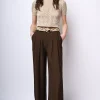 Pantaloni palazzo misto viscosa
