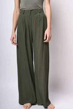 Pantaloni palazzo misto viscosa