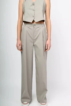 Pantaloni palazzo misto viscosa