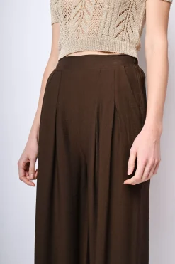 Pantaloni palazzo misto viscosa