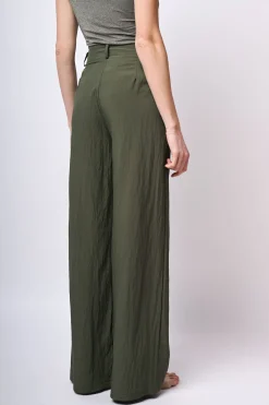 Pantaloni palazzo misto viscosa