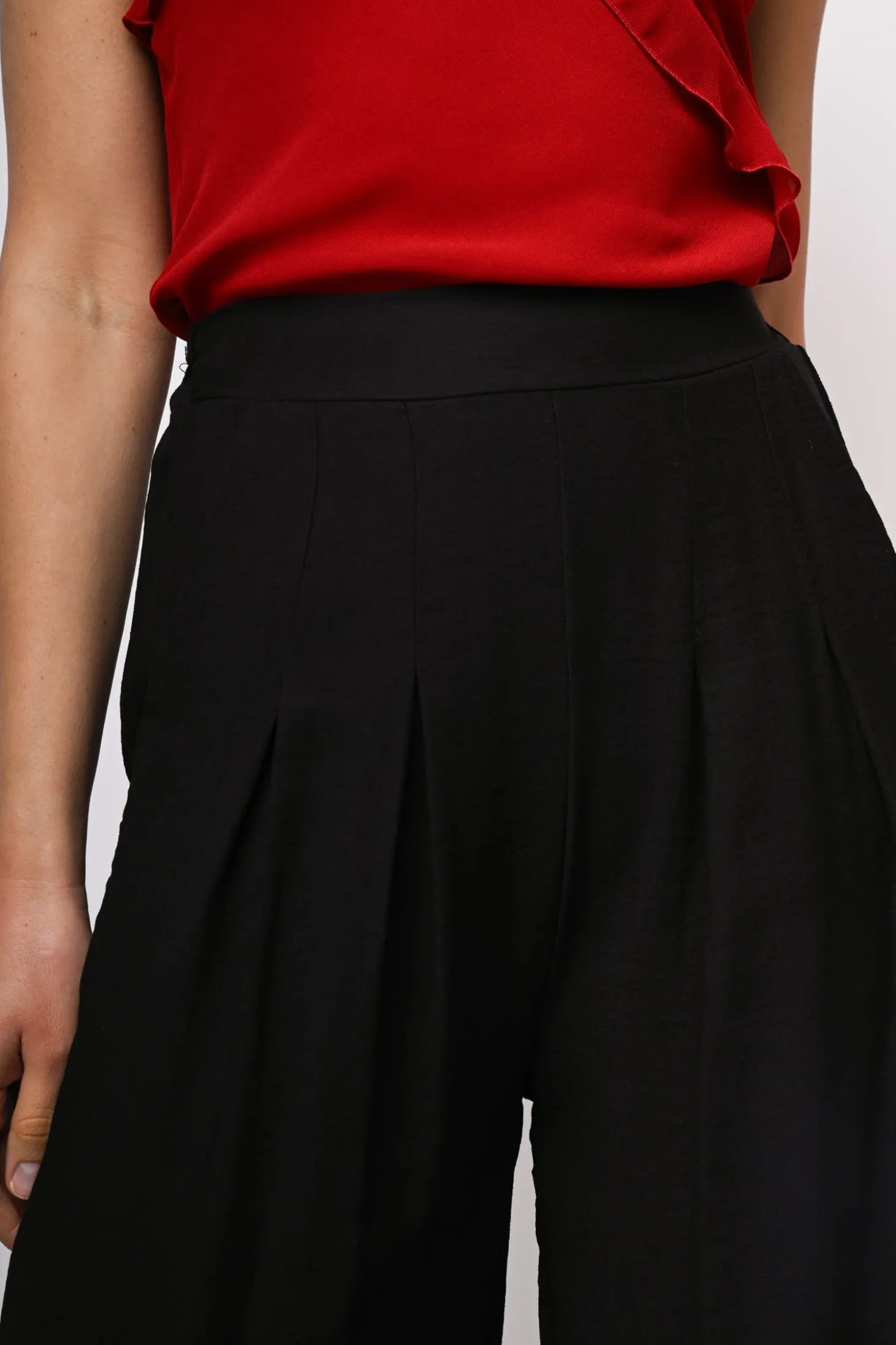 Pantaloni palazzo misto viscosa