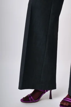 Pantaloni palazzo misto viscosa