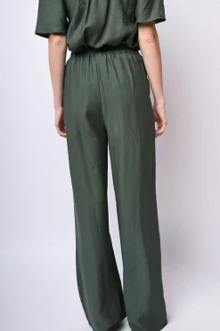 Pantaloni palazzo misto viscosa