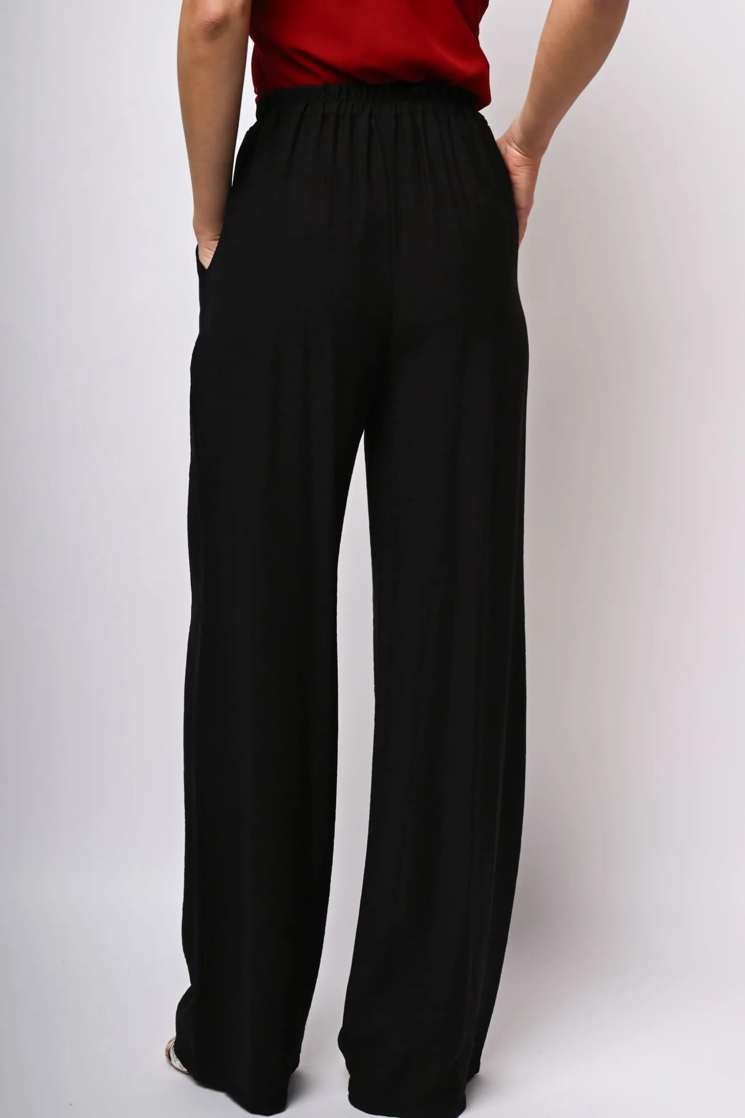 Pantaloni palazzo misto viscosa