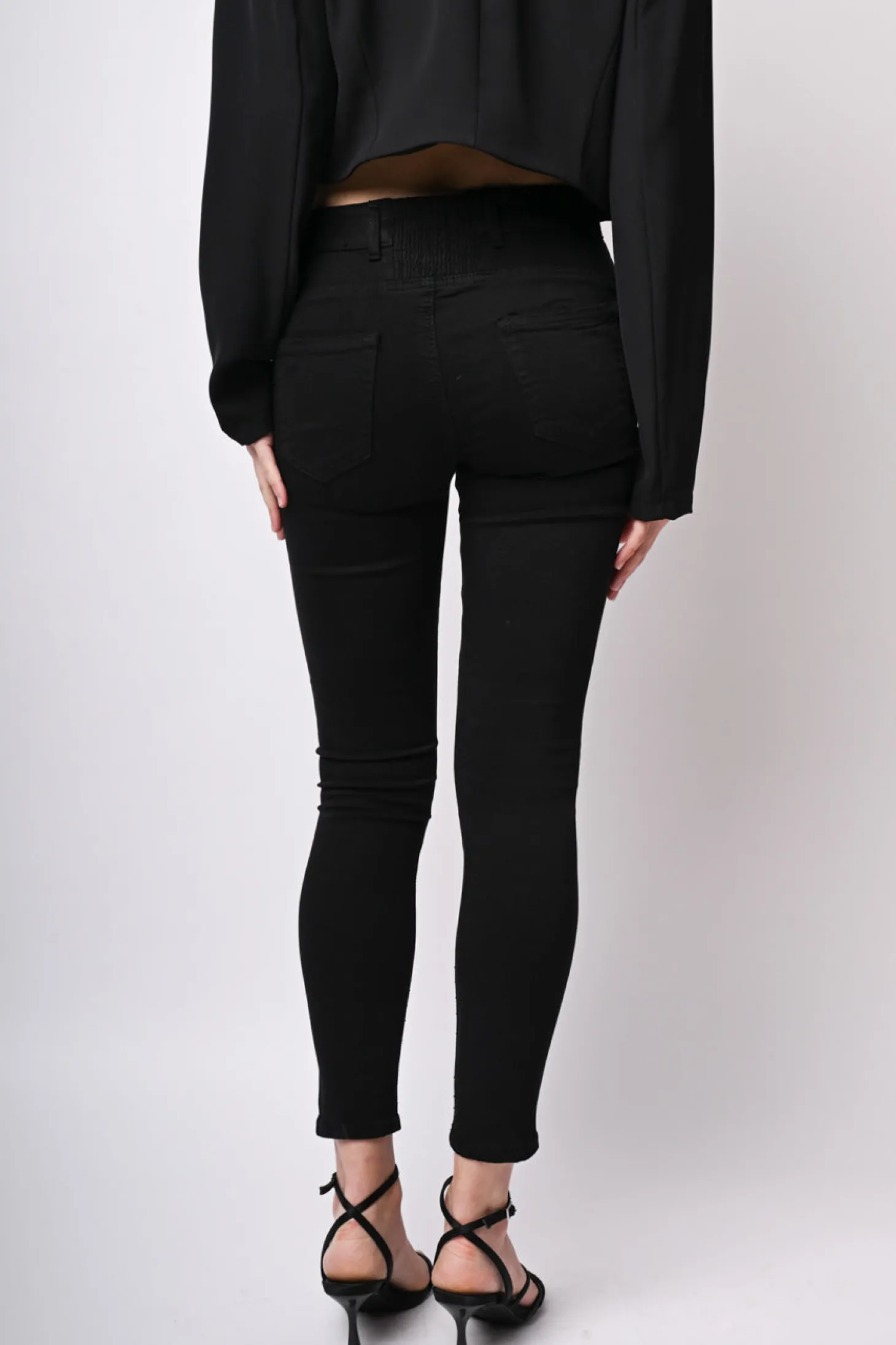 Pantaloni skinny con glitter