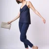 Pantaloni skinny misto viscosa