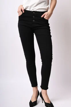 Pantaloni slim-fit con bottoni
