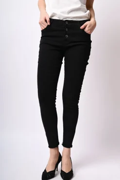 Pantaloni slim-fit con bottoni