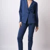 Pantaloni slim-fit gessati