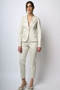 Pantaloni slim-fit in raso