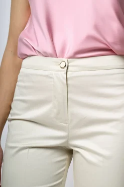 Pantaloni slim-fit in raso