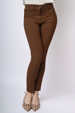 Pantaloni slim-fit misto viscosa
