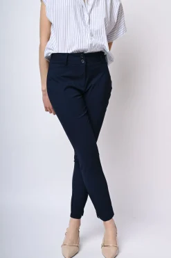 Pantaloni slim-fit misto viscosa