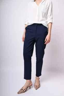Pantaloni slim-fit misto viscosa