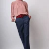 Pantaloni svasati in twill