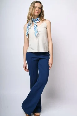 Pantaloni svasati misto viscosa