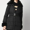 Piumino con dettagli in faux fur