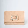 Pochette con fiocco e fibbia gioiello