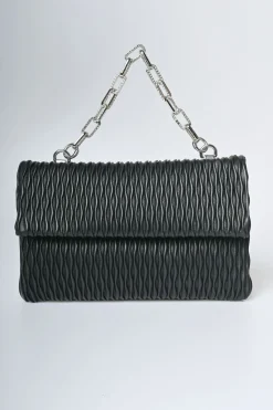 Pochette goffrata con manico gioiello