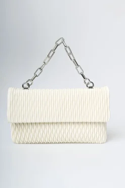 Pochette goffrata con manico gioiello