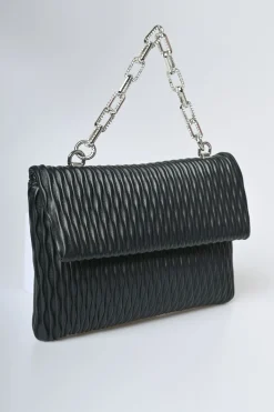 Pochette goffrata con manico gioiello