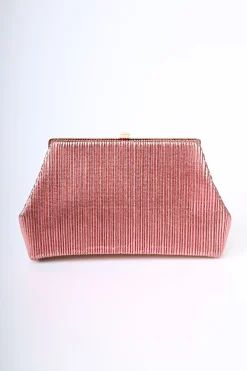Pochette in plissé lamé