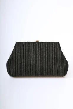 Pochette in plissé lamé